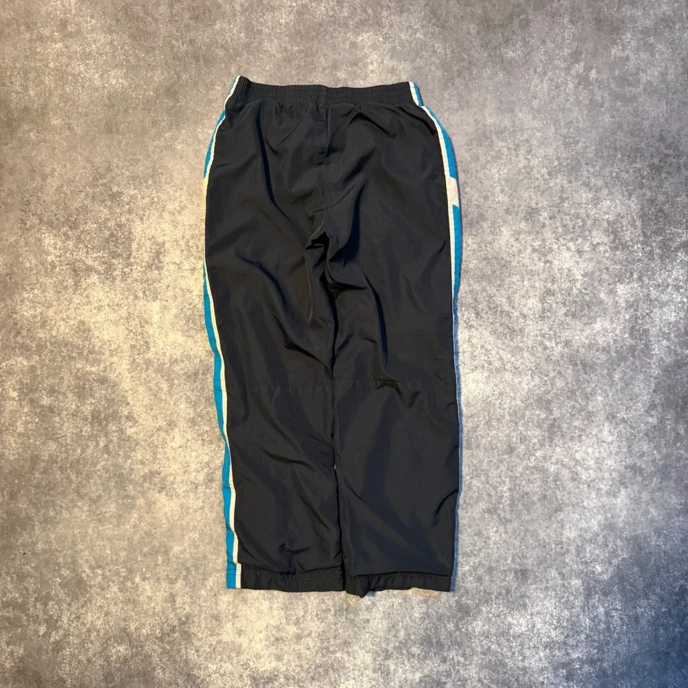 Vintage Nike Kids Track Pants Navy Blue White Stripe‎ Windbreaker Size 7